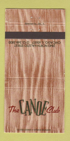 Matchbook Cover - Canoe Club Chicago IL WEAR 30 Strike