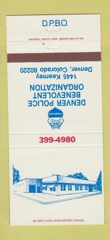 Matchbook Cover - Denver Police Benevolent Organization Colorado 30 Strike