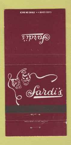 Matchbook Cover - Sardi's New York City 30 Strike