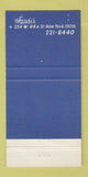 Matchbook Cover - Sardi's New York City 30 Strike