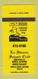 Matchbook Cover - La Swann Supper Club Mobile AL  YELLOW 30 Strike