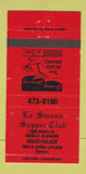 Matchbook Cover - La Swann Supper Club Mobile AL  RED 30 Strike