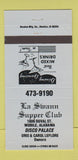 Matchbook Cover - La Swann Supper Club Mobile AL  BLUE 30 Strike