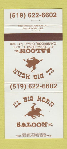 Matchbook Cover - L'L Big Horn Saloon Cambridge ON 30 Strike