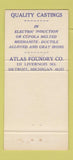 Matchbook Cover - Atlas Foundry Detroit MI WEAR 30 Strike