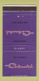 Matchbook Cover - Hotel Continental Hollywood CA WEAR 30 Strike
