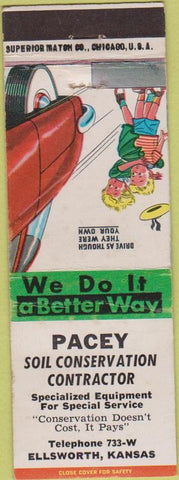 Matchbook Cover - Pacey Soil Contractor Ellsworth KS