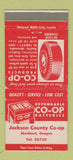 Matchbook Cover - COOP Batteries Jackson County Medford OR 30 Strike