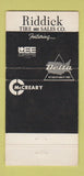 Matchbook Cover - Riddick Tires Atlanta GA Lee Delta McCrary 30 Strike