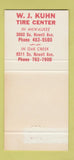 Matchbook Cover - WJ Kuhn Tire Center Milwaukee County WI Michelin 30 Strike