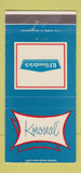 Matchbook Cover - BF Goodrich Tires Koroseal Upholstery 30 Strike