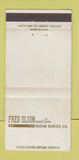 Matchbook Cover - Fred Olson Motor Service Portage IN? 30 Strike