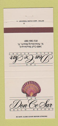 Matchbook Cover - Don Ce Sar Beach Resort St Petersburg FL 30 Strike
