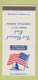 Matchbook Cover - First National Bank Louisville GA 30 Strike