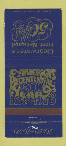 Matchbook Cover - Clearwater's First National Bank FL 1976 30 Strike
