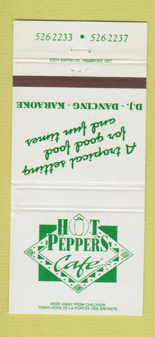 Matchbook Cover - Hot Peppers Cafe Dancing Karaoke 30 Strike