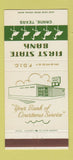 Matchbook Cover - First State Bank Crane TX 30 Strike