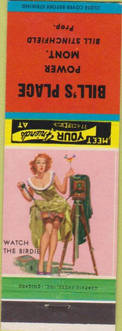 Matchbook Cover - Bill's Place Power MT pinup