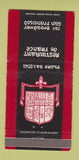 Matchbook Cover - Restaurant De France San Francisco CA WEAR 30 Strike