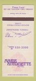 Matchbook Cover - Marie Antoinette Hotel New Orleans LA 30 Strike