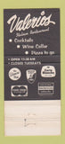Matchbook Cover - Valerio's Italian Restaurant San Antonio TX 30 Strike