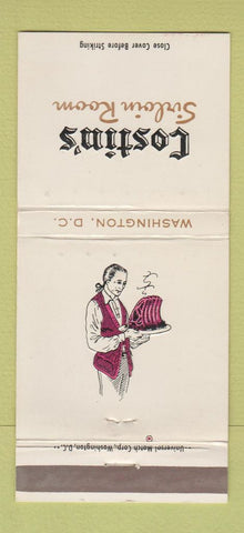 Matchbook Cover - Costino's Sirloin Room Washington DC 30 Strike