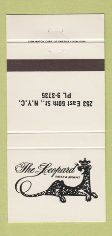 Matchbook Cover - The Leopard Restaurant New York City WEAR 30 Strike