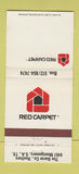 Matchbook Cover - Red Carpet San Antonio TX Baron Real Estate 30 Strike