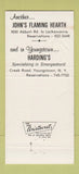 Matchbook Cover - John's Flaming Hearth Niagara Falls NY 30 Strike