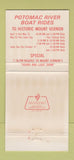 Matchbook Cover - Wilson Boat Line Mount Vernon VA WEAR 30 Strike