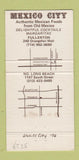 Matchbook Cover - Mexico City Restaurant Mexican Fullerton CA 30 Strike
