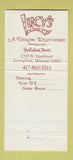 Matchbook Cover - Lucy's Springfield MO Holiday Inn 30 Strike