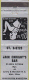 Matchbook Cover - Jack Enright's Bar Minneapolis MN girlie