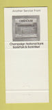 Matchbook Cover - Champaign National Bank IL 1982 30 Strike