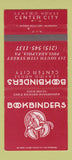 Matchbook Cover - Bookbinder's Seafood House Philadelphia PA 30 Strike