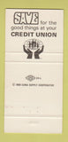 Matchbook Cover - Westinghouse Beaver Federal Credit Union Beaver PA 30 Strike