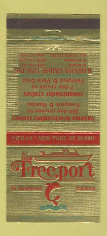 Matchbook Cover - Freeport Cruise Ship 30 Strike