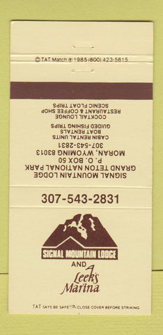 Matchbook Cover - Signal Mountain Lodge Moran WY 30 Strike