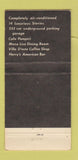 Matchbook Cover - Eden Rock Hotel Miami Beach FL WEAR 30 Strike