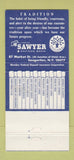 Matchbook Cover - Sawyer Savings Bank Saugerties NY 30 Strike