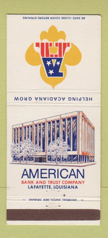 Matchbook Cover - American Bank and Trust Lafayette LA 30 Strike