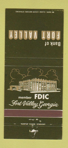 Matchbook Cover - Bank of Fort Valley GA 30 Strike