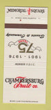 Matchbook Cover - Chambersburg Trust PA 1976 30 Strike