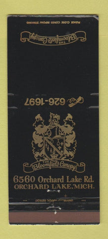 Matchbook Cover - Bloomfield Company Orchard Lake MI WEAR 30 Strike