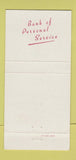 Matchbook Cover - City National Bank Austin TX 30 Strike
