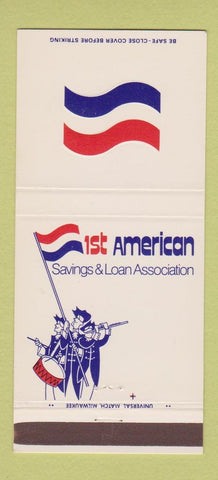 Matchbook Cover - 1st American Savings and Loan Wauwatosa WI 30 Strike