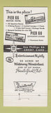 Matchbook Cover - Pier 66 Fort Lauderdale FL 30 Strike