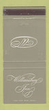 Matchbook Cover - Williamsburg Inn NY? WEAR 30 Strike