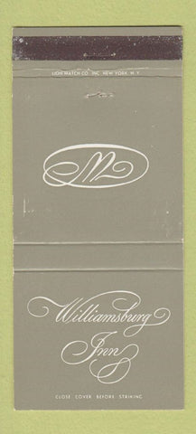 Matchbook Cover - Williamsburg Inn NY? WEAR 30 Strike