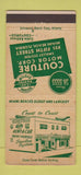 Matchbook Cover - Couture Motors Rentals Miami Beach FL 30 Strike